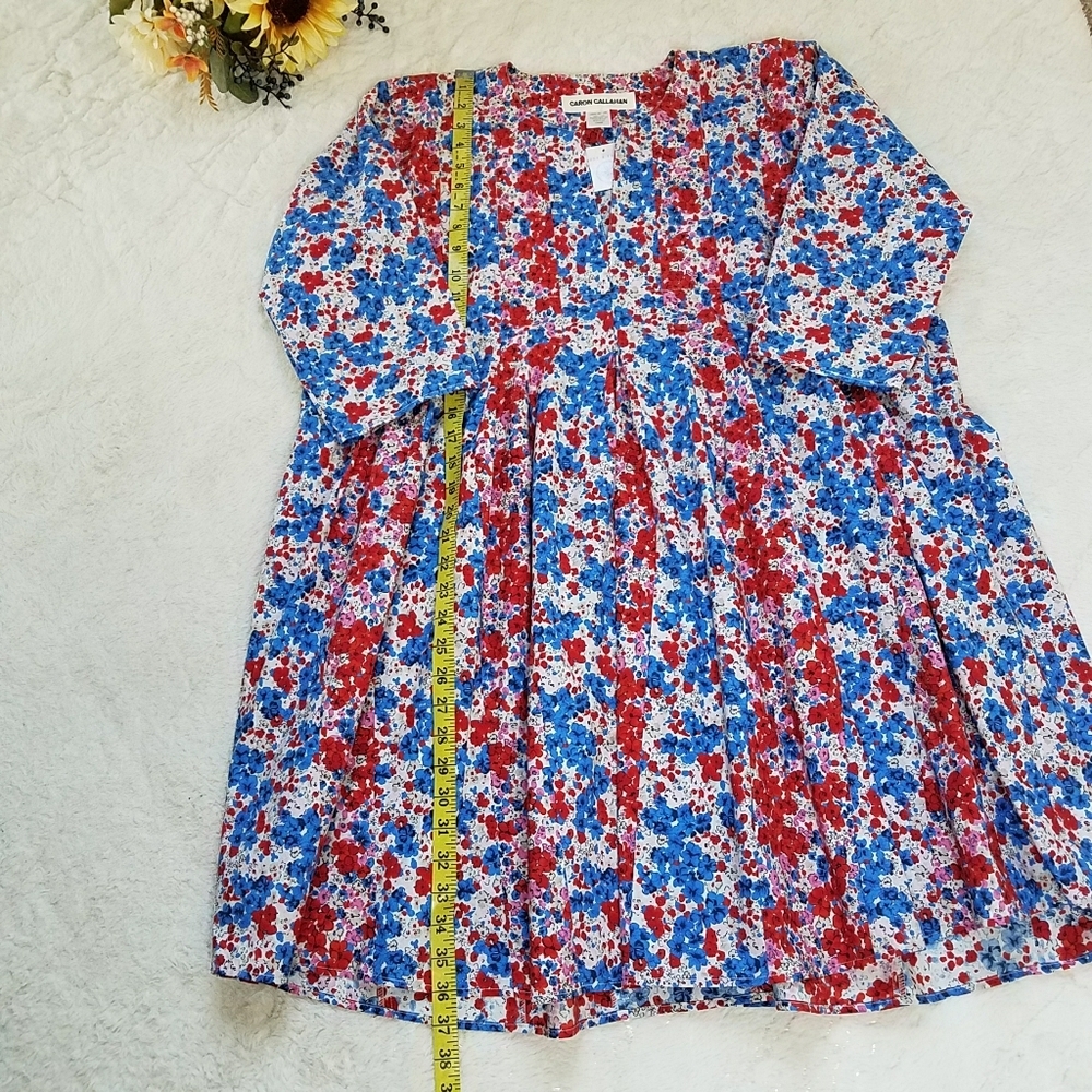 Caron Callahan Aria Dress Red Posy Mini Dress - Picture 8 of 11